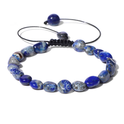 Natural Stone Traveling Irregular Beads Woven Bracelet