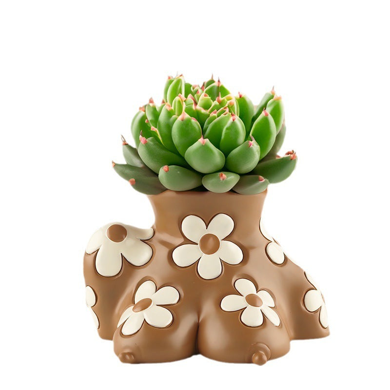 Creative Resin Body Art Flowerpot Home Home Decor