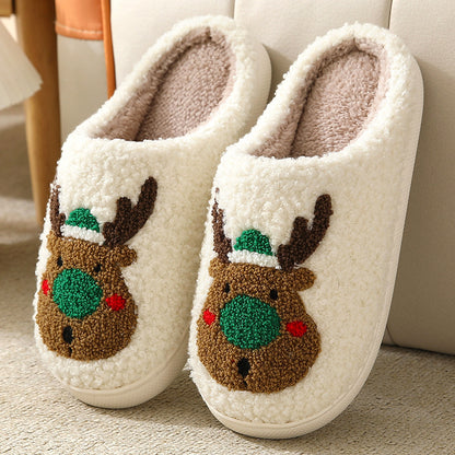 Couple Style Thick Sole Insulated Indoor Slippers