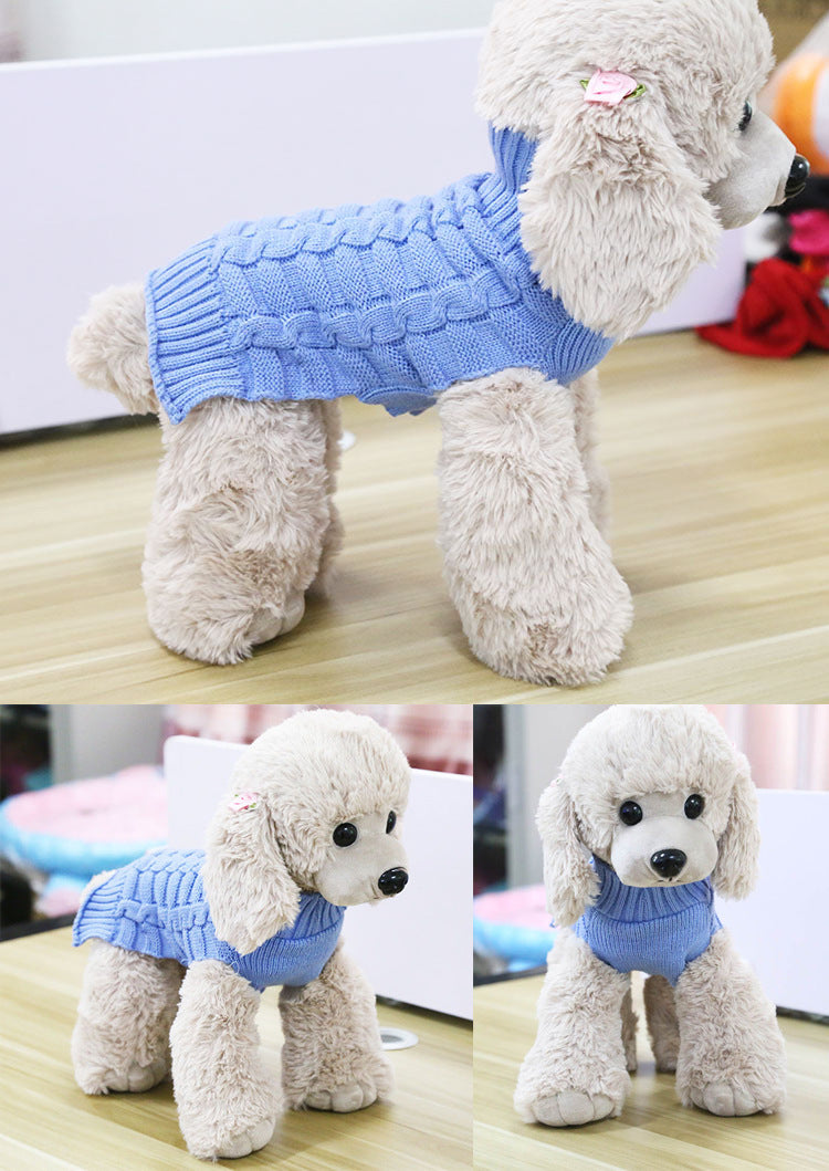 cashmere twisted rope pet sweater dog clothes pet products