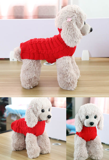 cashmere twisted rope pet sweater dog clothes pet products