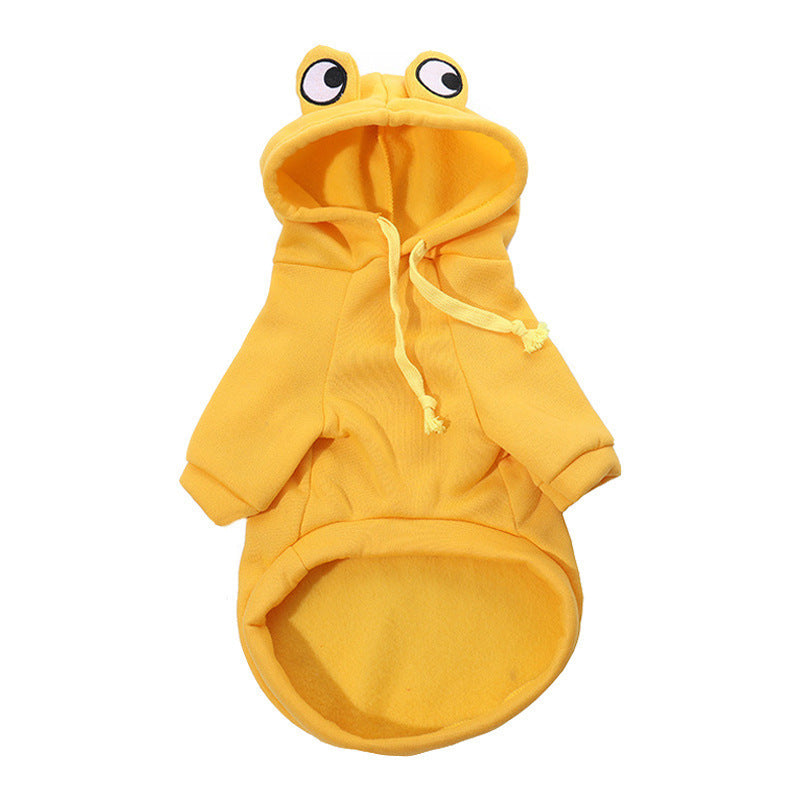 Soft Warm Cat Clothes For Small Dogs Cats Funny Halloween Cosplay Frog Costume Kitten Creative Sweatshirts Pet Autumn Hoodies