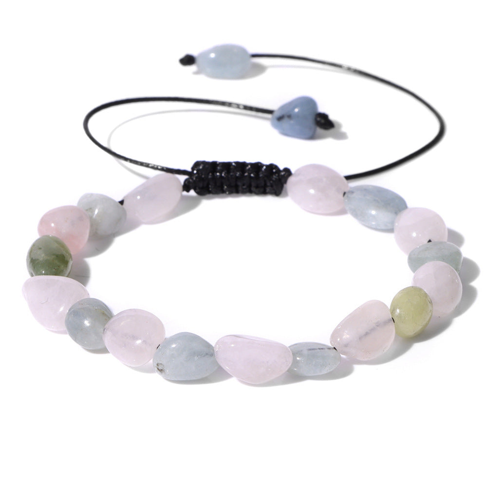 Natural Stone Traveling Irregular Beads Woven Bracelet