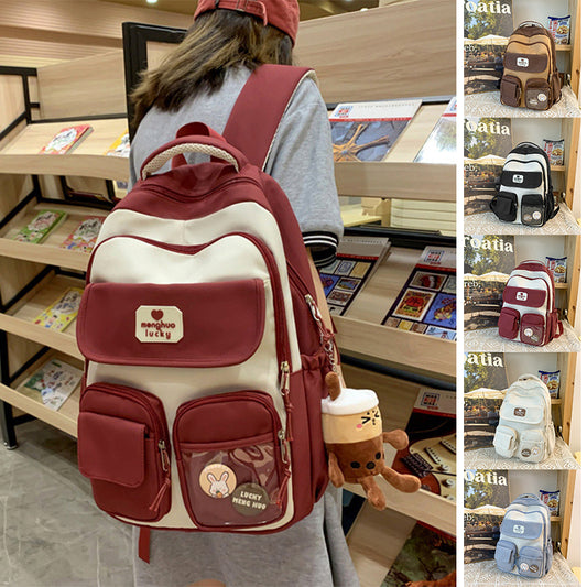 Multi-pocket Bags Women Primary Junior High School Students Schoolbags