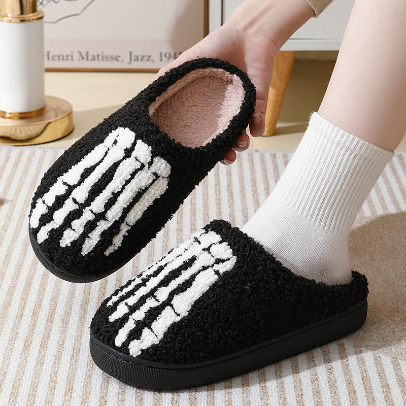 Halloween Ghost Hand Cartoon Thermal Cotton Slippers