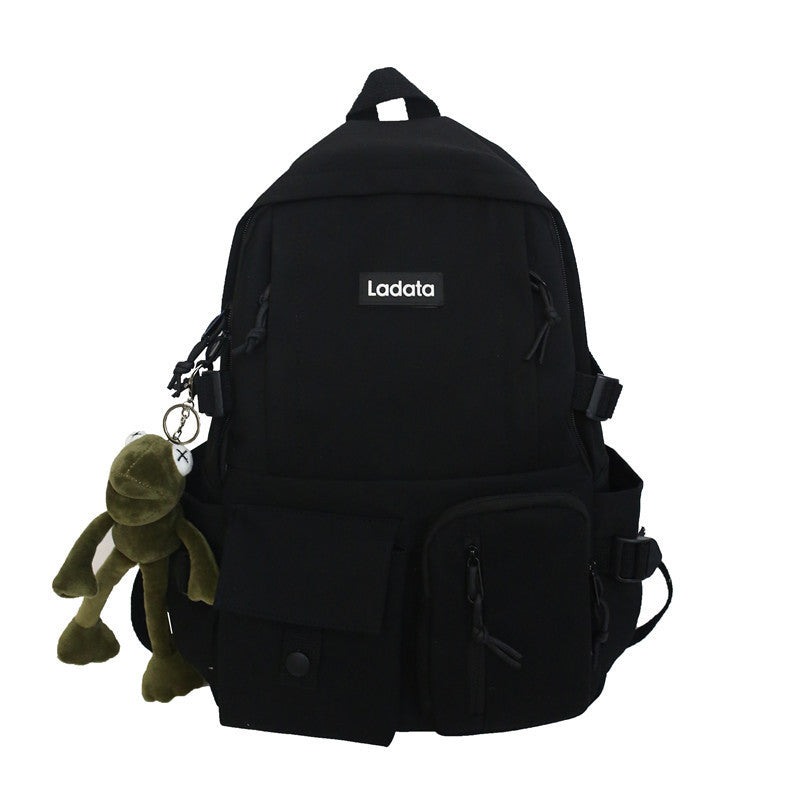 Simple Multi-pocket Backpack Students Anti-theft Junior Bags