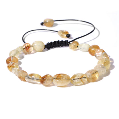 Natural Stone Traveling Irregular Beads Woven Bracelet