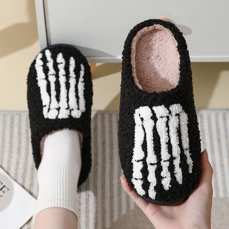 Halloween Ghost Hand Cartoon Thermal Cotton Slippers