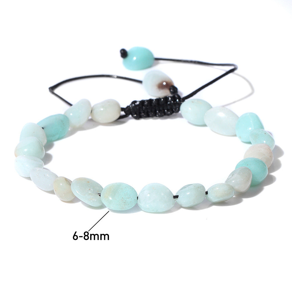 Natural Stone Traveling Irregular Beads Woven Bracelet