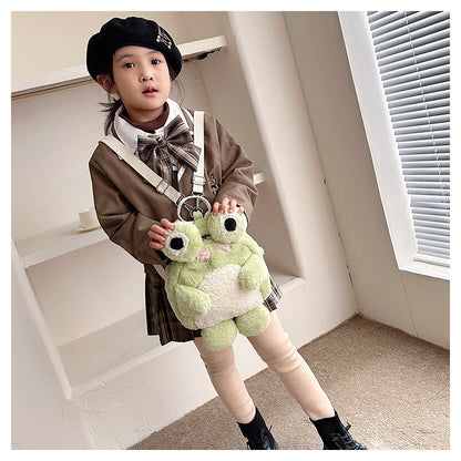 Soft And Adorable Frog Doll Plush Bag