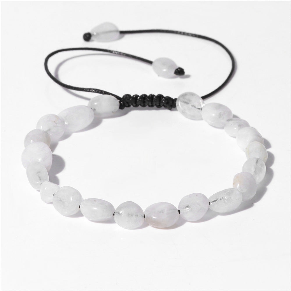 Natural Stone Traveling Irregular Beads Woven Bracelet