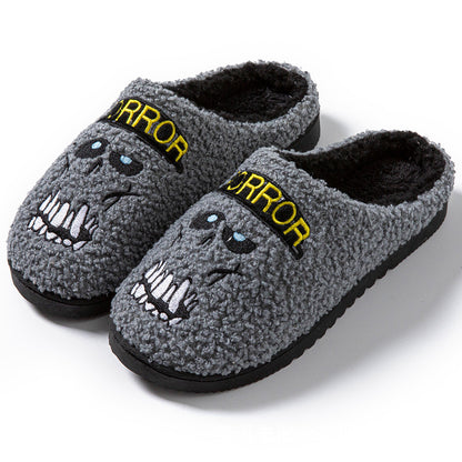 Halloween Cartoon Non-slip Skull Embroidered Slippers