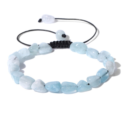 Natural Stone Traveling Irregular Beads Woven Bracelet