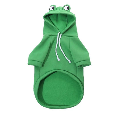 Soft Warm Cat Clothes For Small Dogs Cats Funny Halloween Cosplay Frog Costume Kitten Creative Sweatshirts Pet Autumn Hoodies