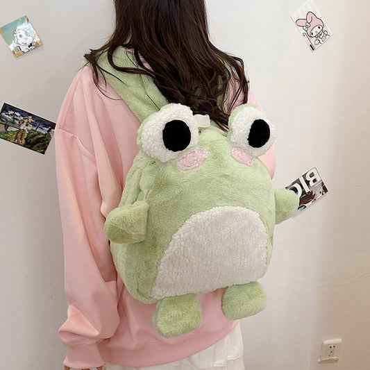 Soft And Adorable Frog Doll Plush Bag