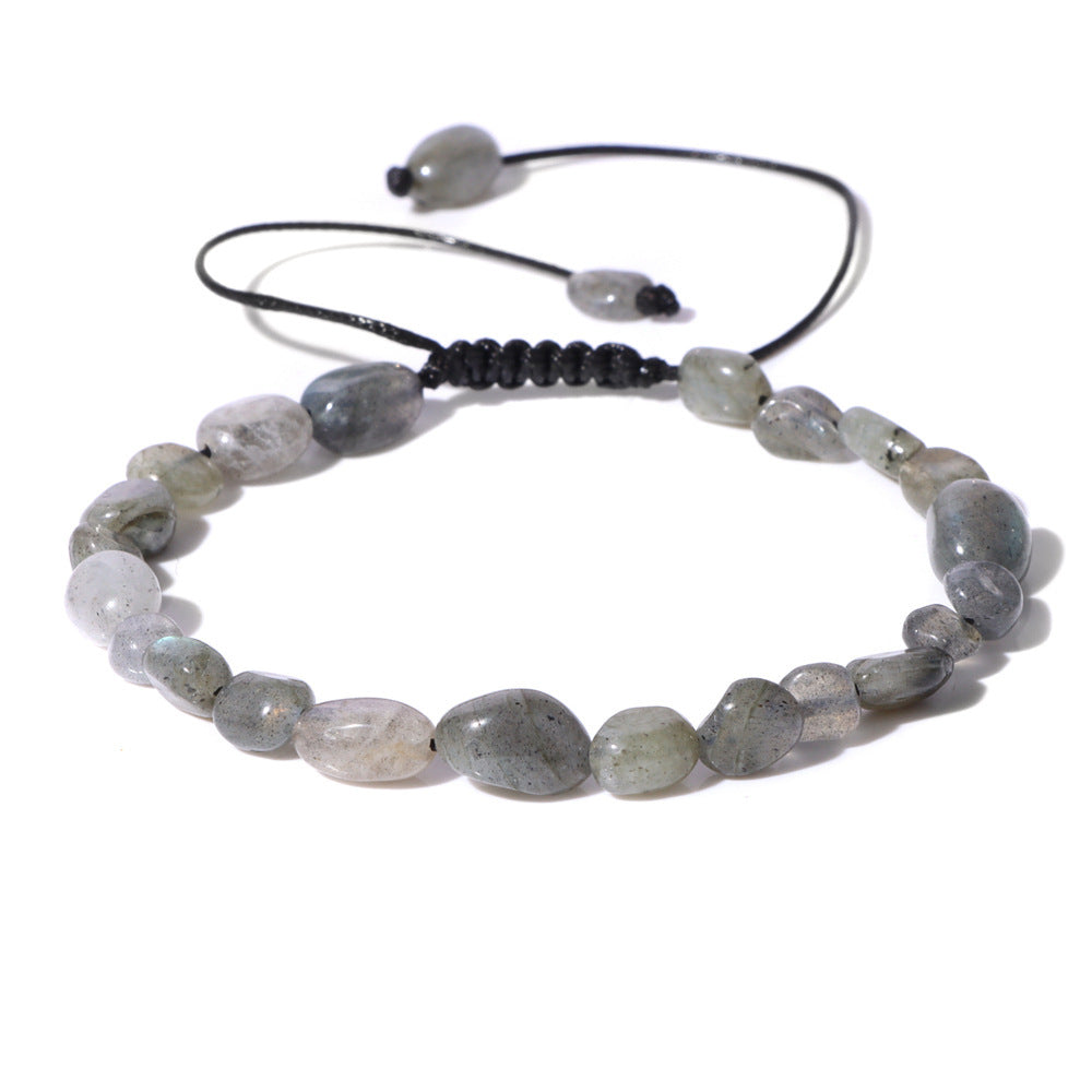 Natural Stone Traveling Irregular Beads Woven Bracelet