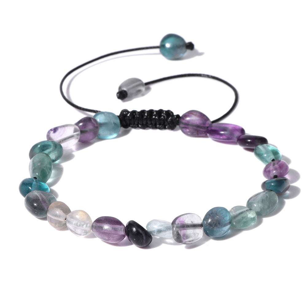 Natural Stone Traveling Irregular Beads Woven Bracelet