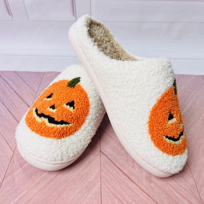 Cartoon Pumpkin Cotton Slippers Men And Women